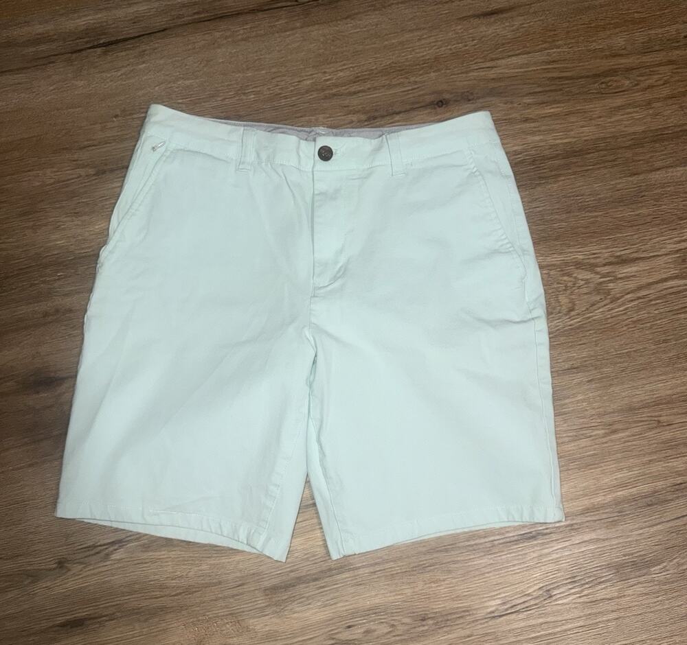 Bonobos Sz 32 Blue Standard 9 inch Shorts Cotton Blend Stretch Flat Front Pocket